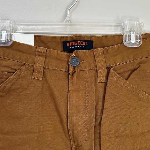 Tan Ridgecut Straight Fit Canvas Work Pants Size 32x34 - Picture 6 of 7
